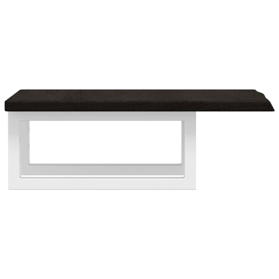 Badkamer wandschap staal en massief eikenhout
