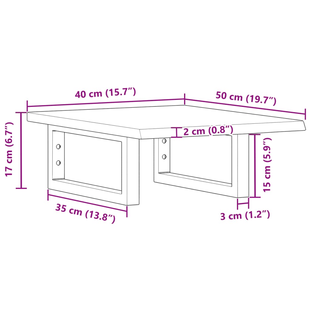 Badkamer wandschap staal en massief eikenhout