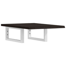 Badkamer wandschap staal en massief eikenhout
