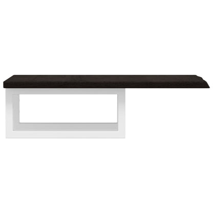 Badkamer wandschap staal en massief eikenhout