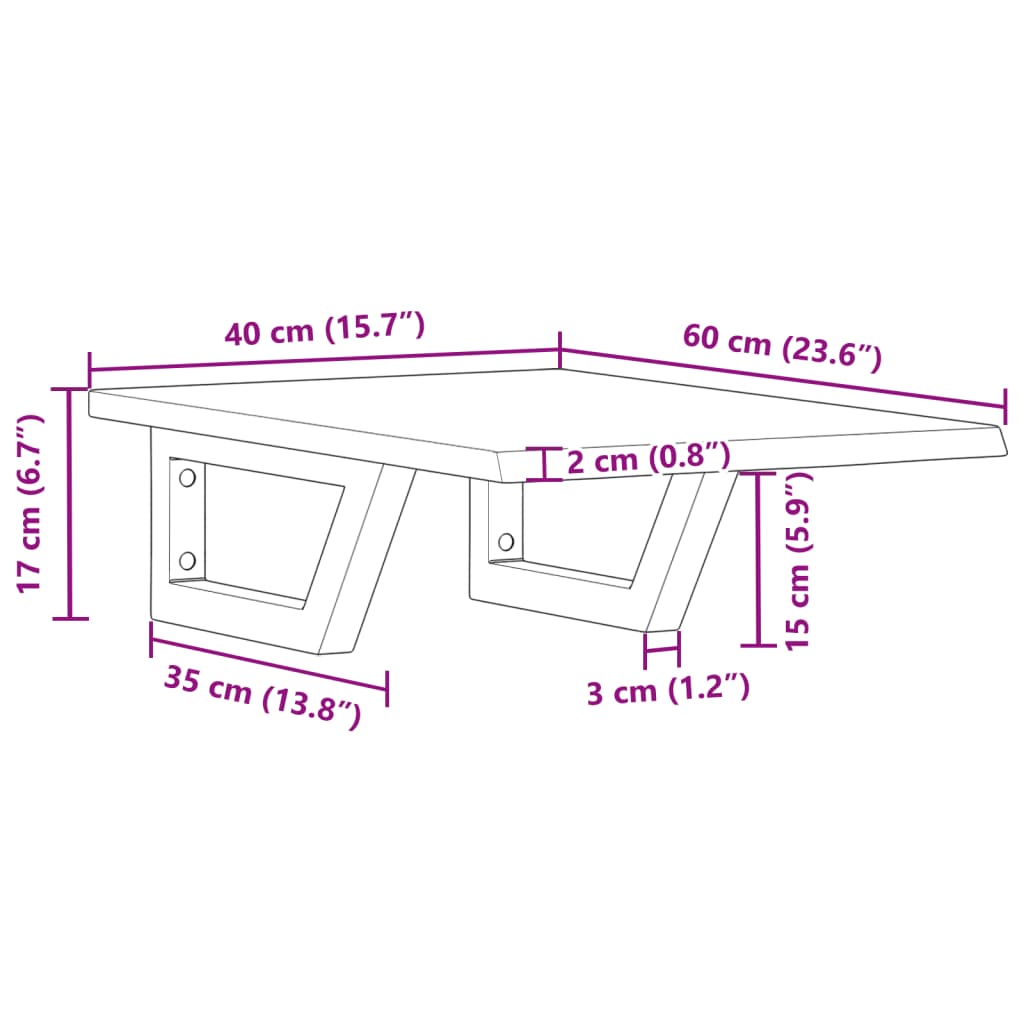 Badkamer wandschap staal en massief eikenhout