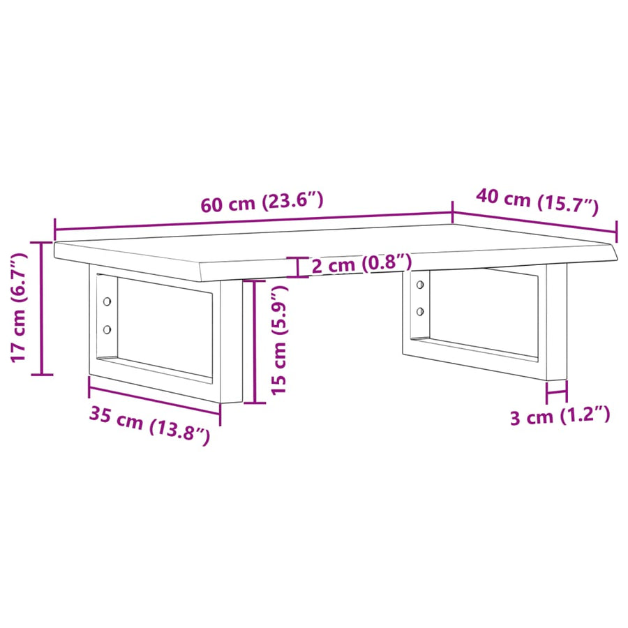 Badkamer wandschap staal en massief eikenhout