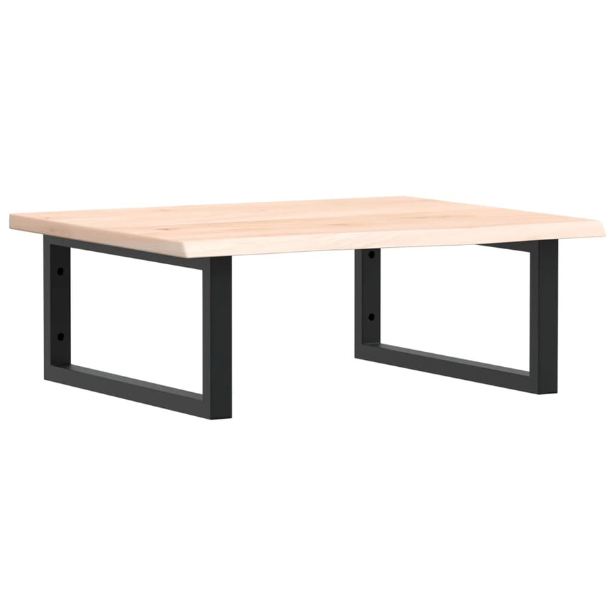 Badkamer Wandschap Staal En Massief Eikenhout 1 60 x 50 x 2 cm Bruin en zwart