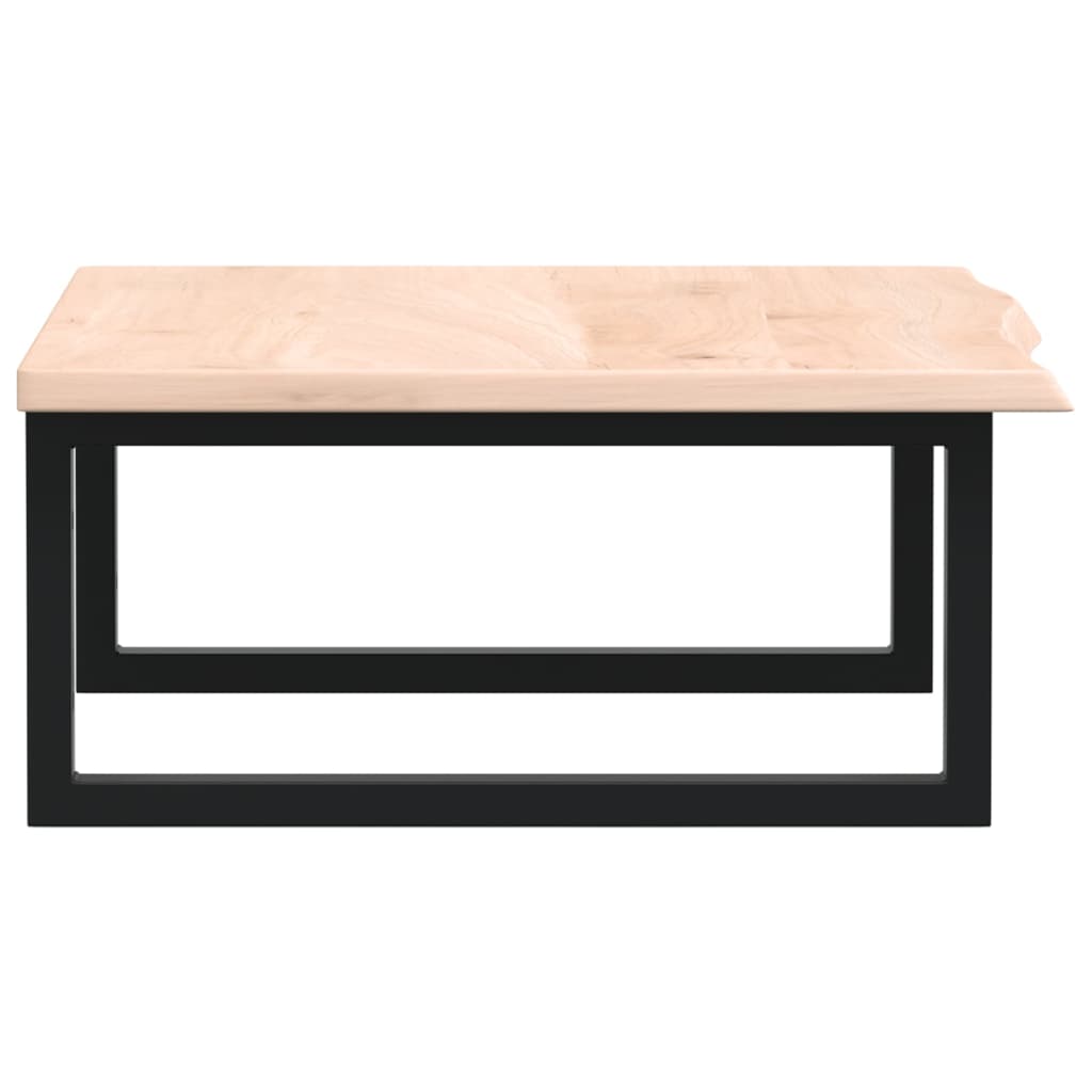 Badkamer Wandschap Staal En Massief Eikenhout 1 60 x 50 x 2 cm Bruin en zwart