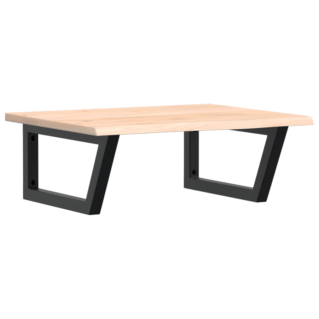 Badkamer wandschap staal en massief eikenhout