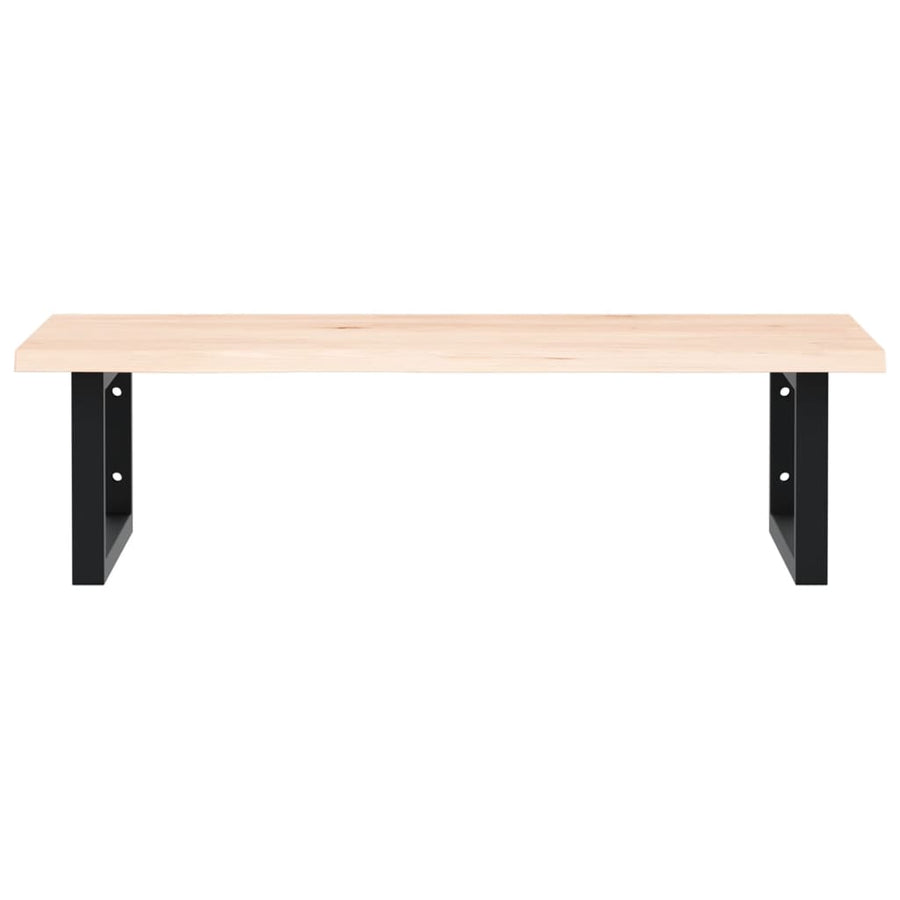 Badkamer wandschap staal en massief eikenhout