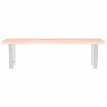 Badkamer wandschap staal en massief eikenhout