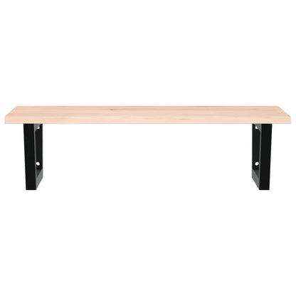 Badkamer wandschap staal en massief eikenhout