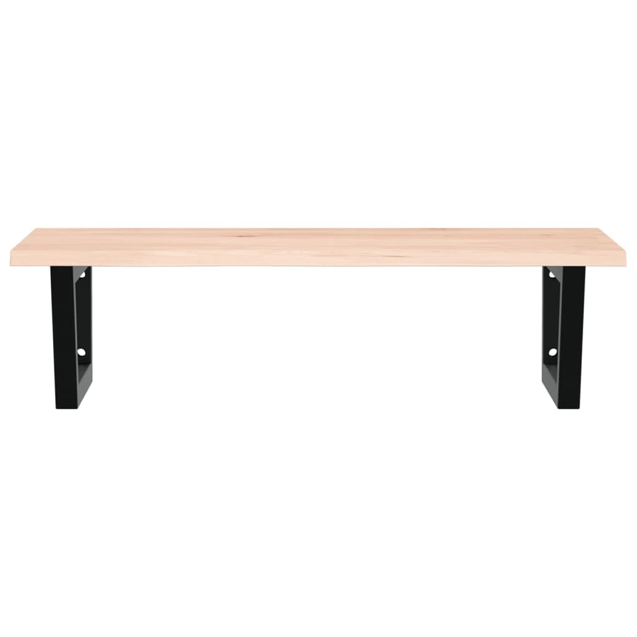 Badkamer wandschap staal en massief eikenhout