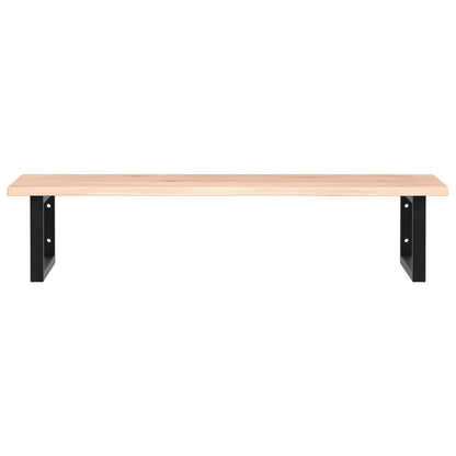 Badkamer wandschap staal en massief eikenhout