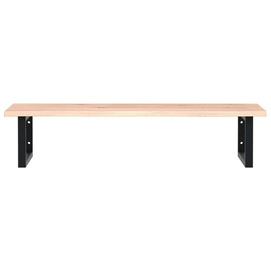 Badkamer wandschap staal en massief eikenhout