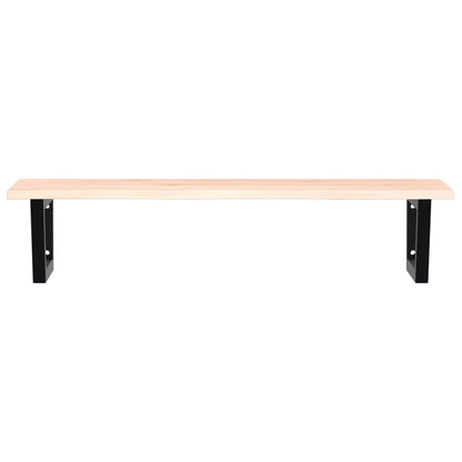 Badkamer wandschap staal en massief eikenhout