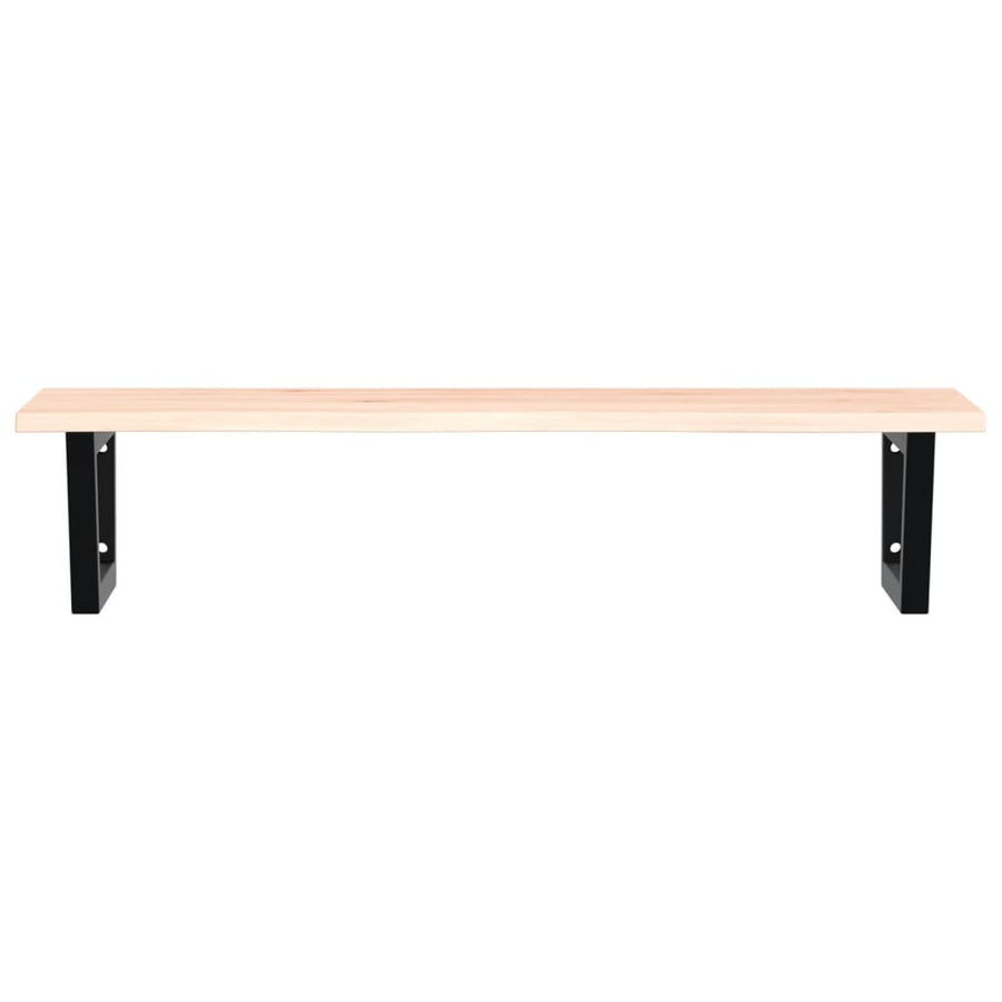 Badkamer wandschap staal en massief eikenhout