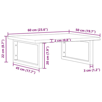 Badkamer Wandschap Staal En Massief Eikenhout 1