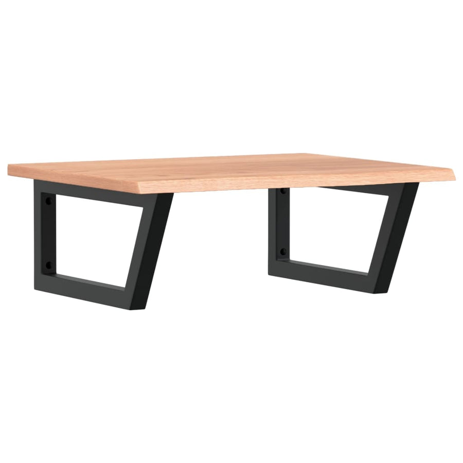Badkamer wandschap staal en massief eikenhout