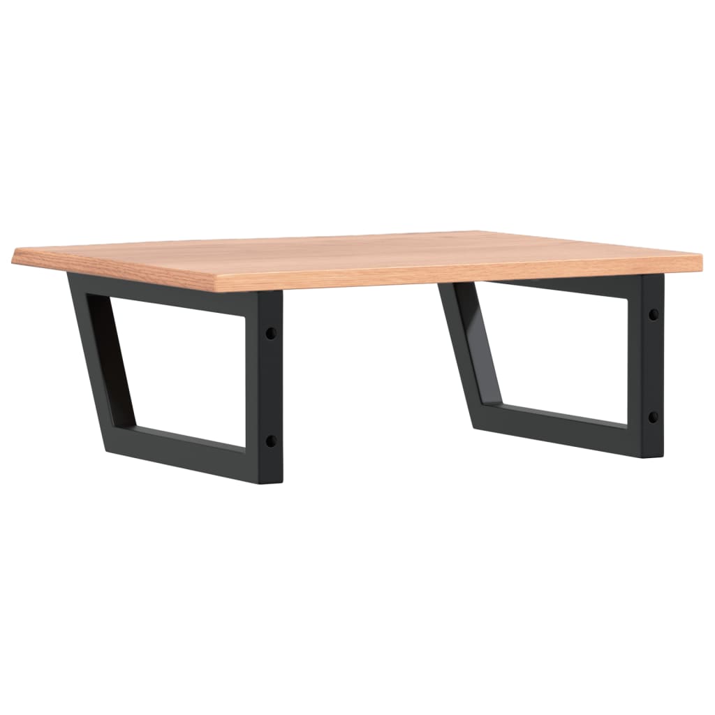 Badkamer wandschap staal en massief eikenhout