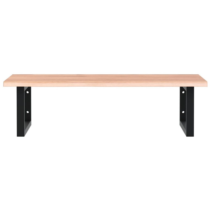 Badkamer wandschap staal en massief eikenhout