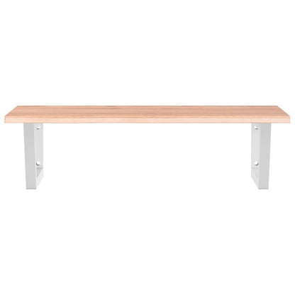 Badkamer wandschap staal en massief eikenhout