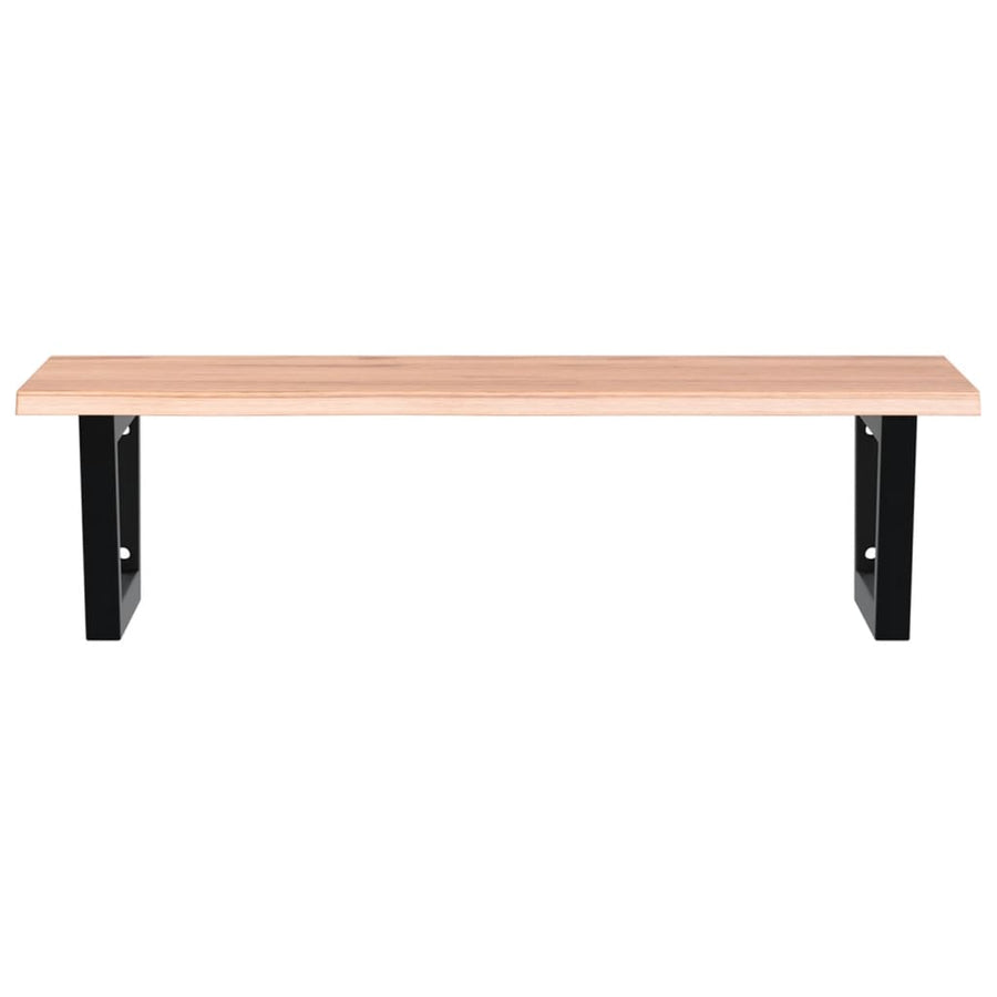 Badkamer wandschap staal en massief eikenhout