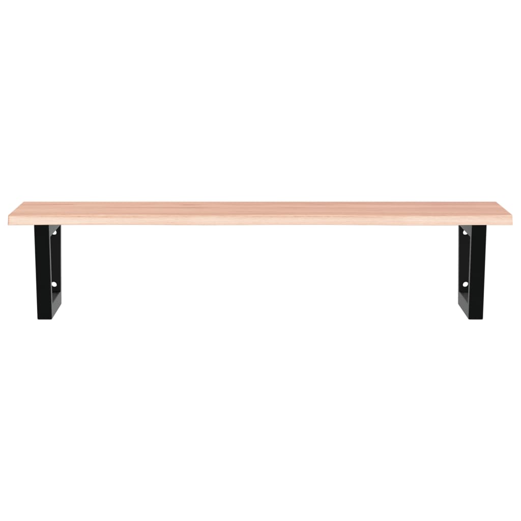 Badkamer wandschap staal en massief eikenhout