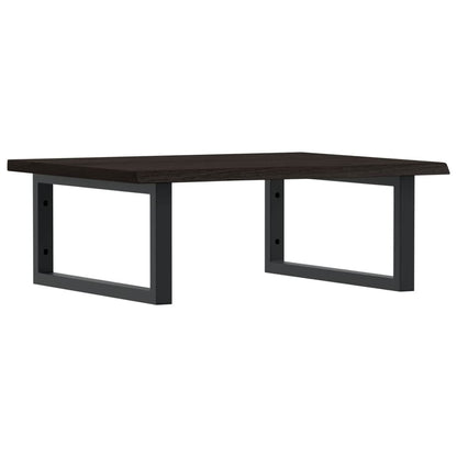 Badkamer wandschap staal en massief eikenhout