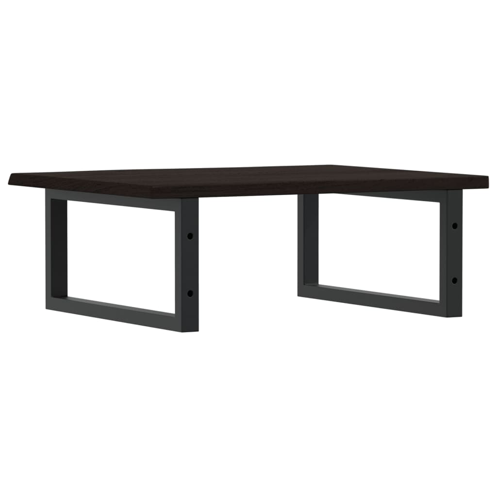 Badkamer wandschap staal en massief eikenhout