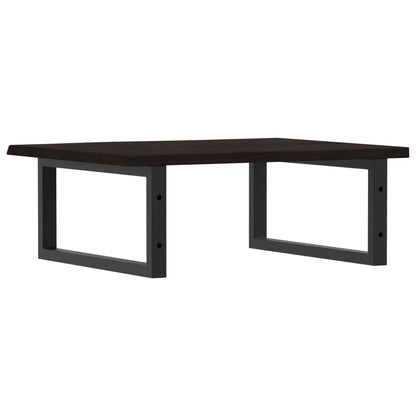 Badkamer wandschap staal en massief eikenhout