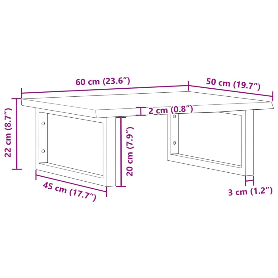 Badkamer wandschap staal en massief eikenhout