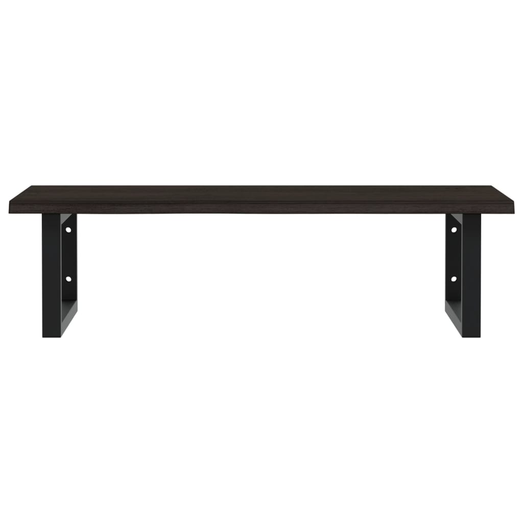 Badkamer wandschap staal en massief eikenhout