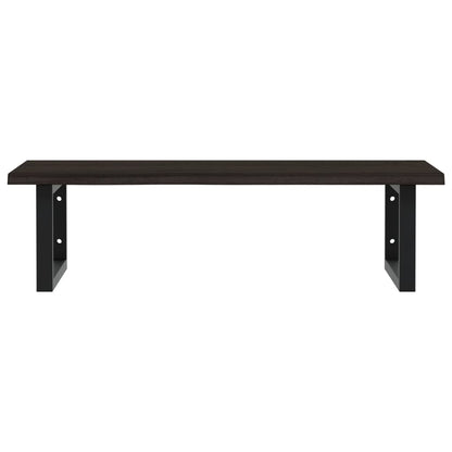 Badkamer wandschap staal en massief eikenhout