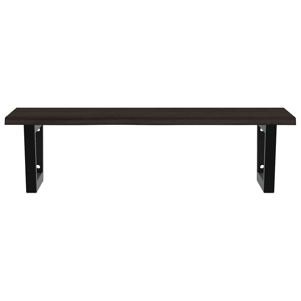 Badkamer wandschap staal en massief eikenhout