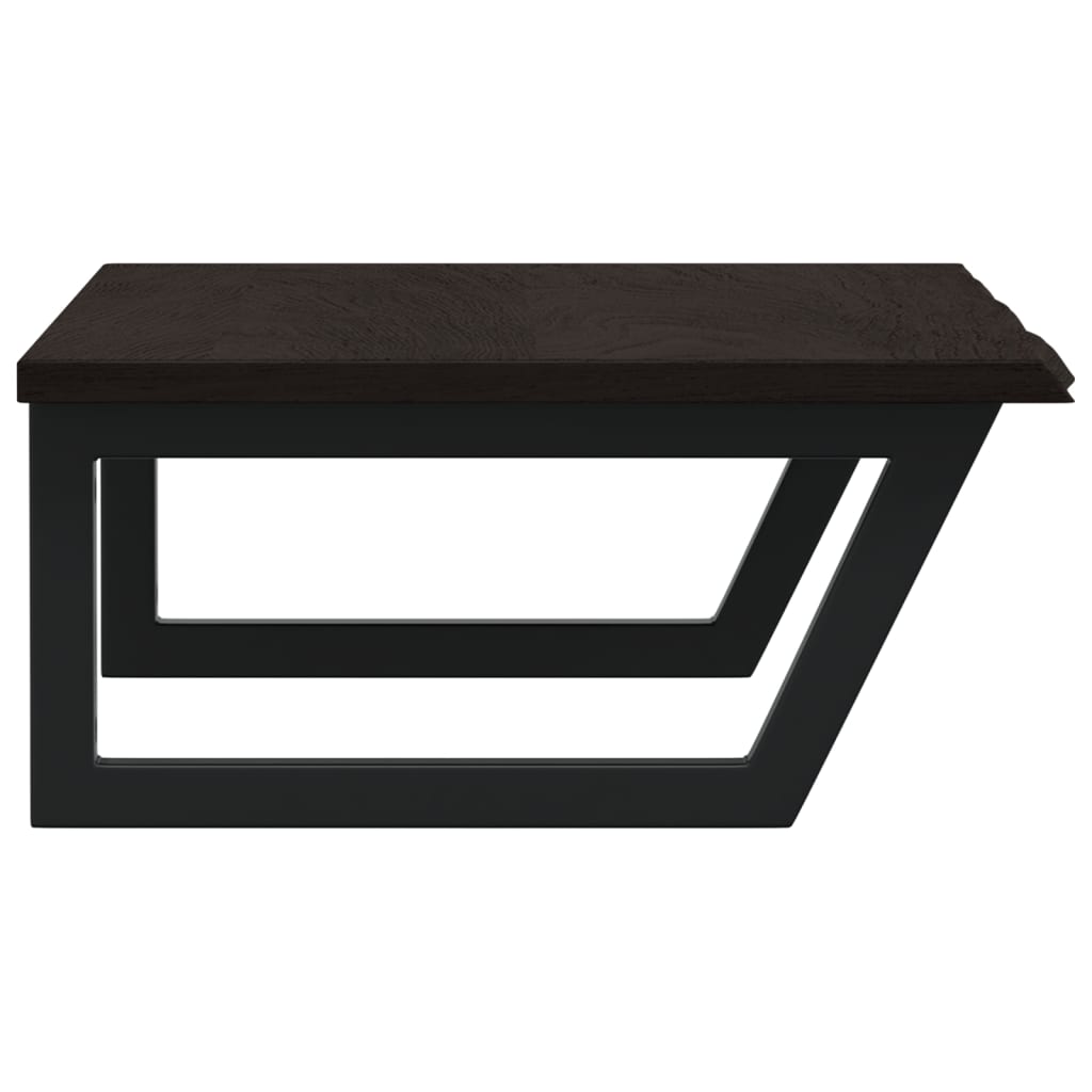 Badkamer wandschap staal en massief eikenhout