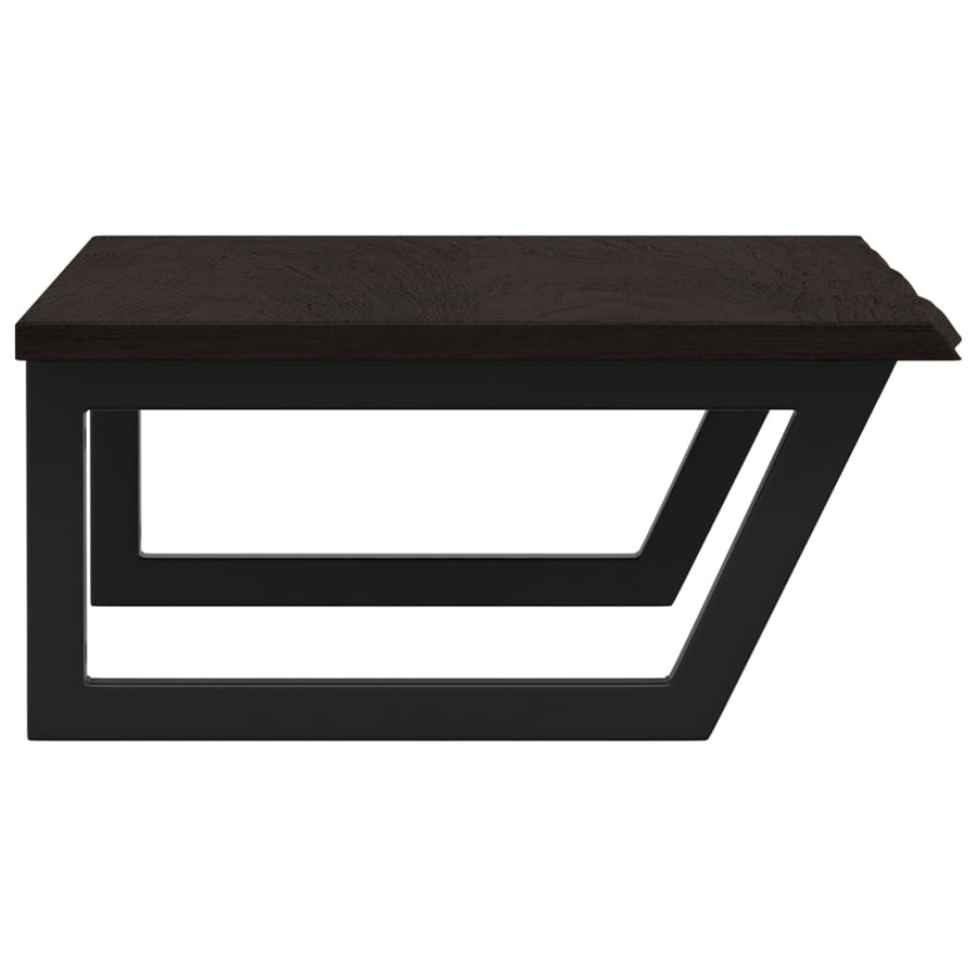 Badkamer wandschap staal en massief eikenhout
