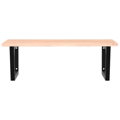 Badkamer wandschap staal en massief eikenhout