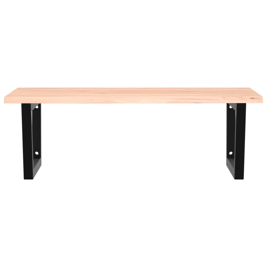 Badkamer wandschap staal en massief eikenhout