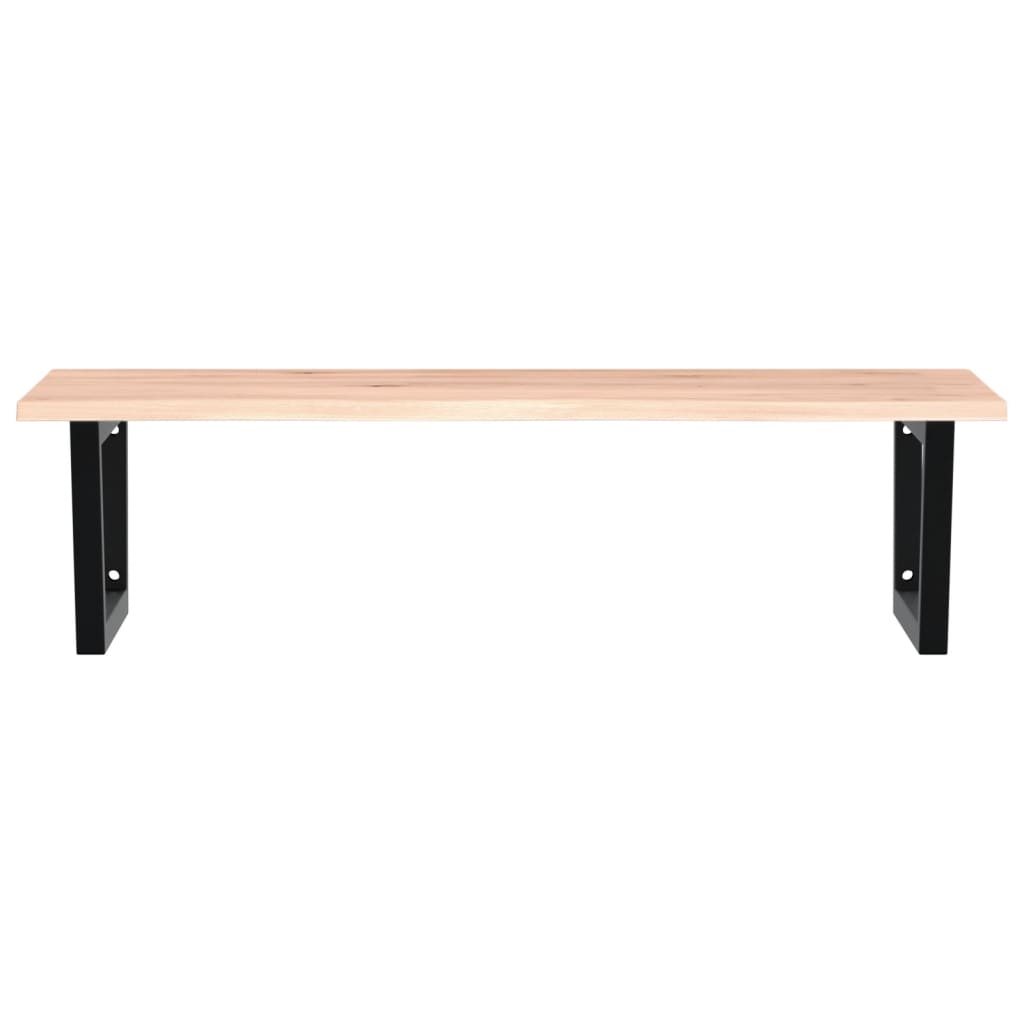 Badkamer wandschap staal en massief eikenhout