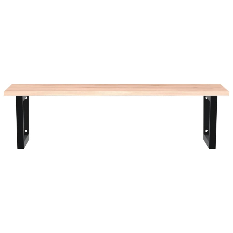 Badkamer wandschap staal en massief eikenhout