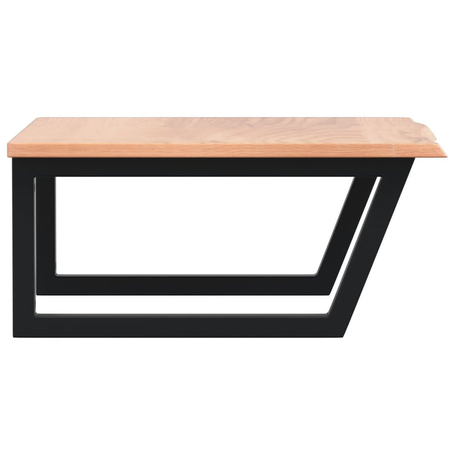 Badkamer wandschap staal en massief eikenhout