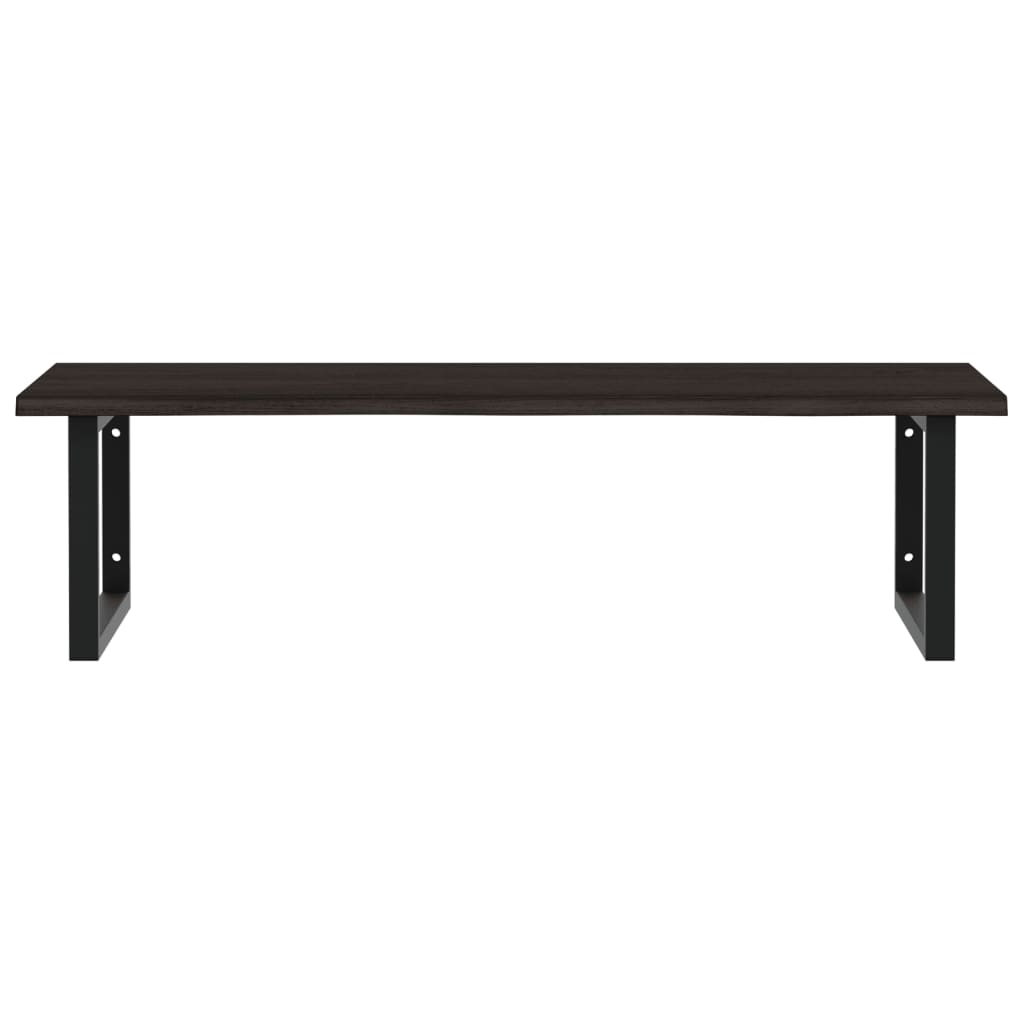 Badkamer Wandschap Staal En Massief Eikenhout Betongrijs