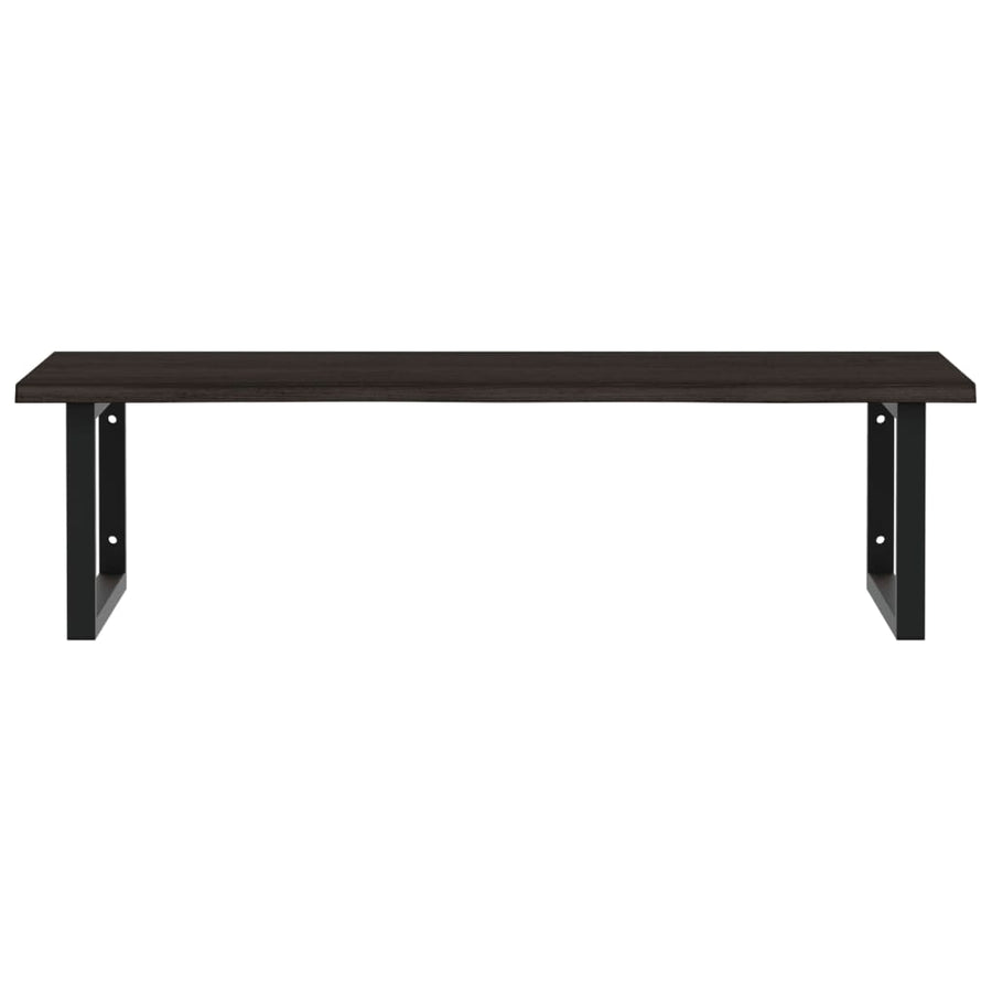 Badkamer Wandschap Staal En Massief Eikenhout Betongrijs