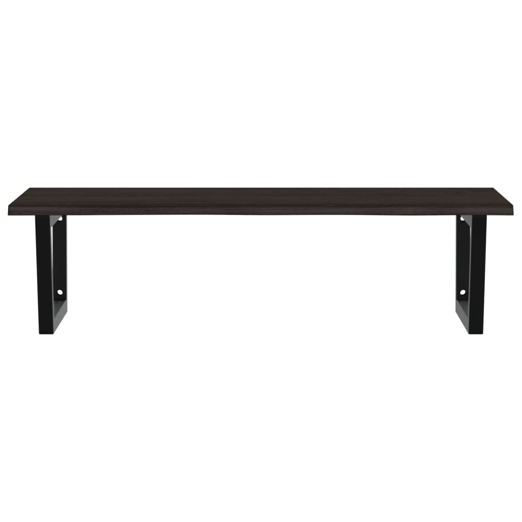 Badkamer wandschap staal en massief eikenhout