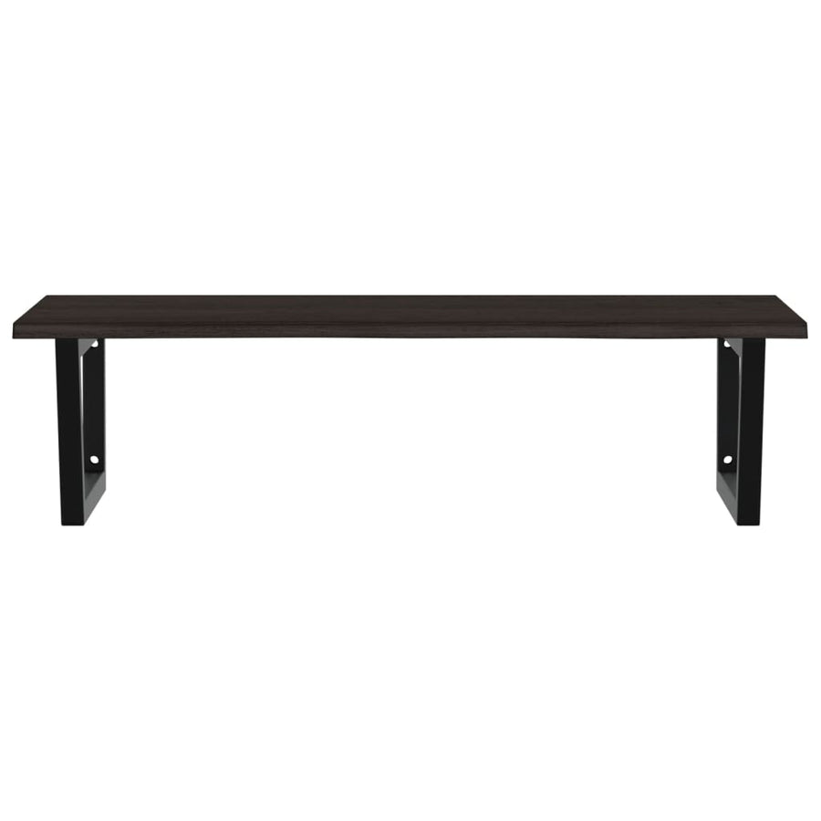 Badkamer wandschap staal en massief eikenhout