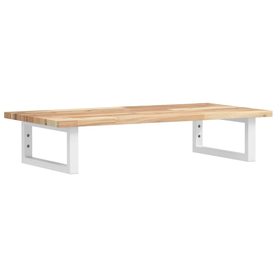 Badkamer Wandschap Staal En Massief Acaciahout 1 60 x 40 x 2 cm Bruin en wit
