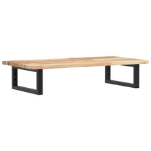 Badkamer Wandschap Staal En Massief Acaciahout 1 60 x 40 x 2 cm Bruin en zwart