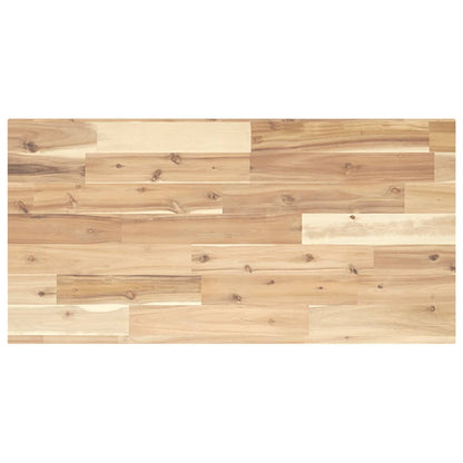 Badkamer Wandschap Staal En Massief Acaciahout 1 60 x 40 x 2 cm Bruin en zwart