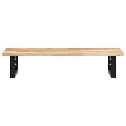 Badkamer Wandschap Staal En Massief Acaciahout 1