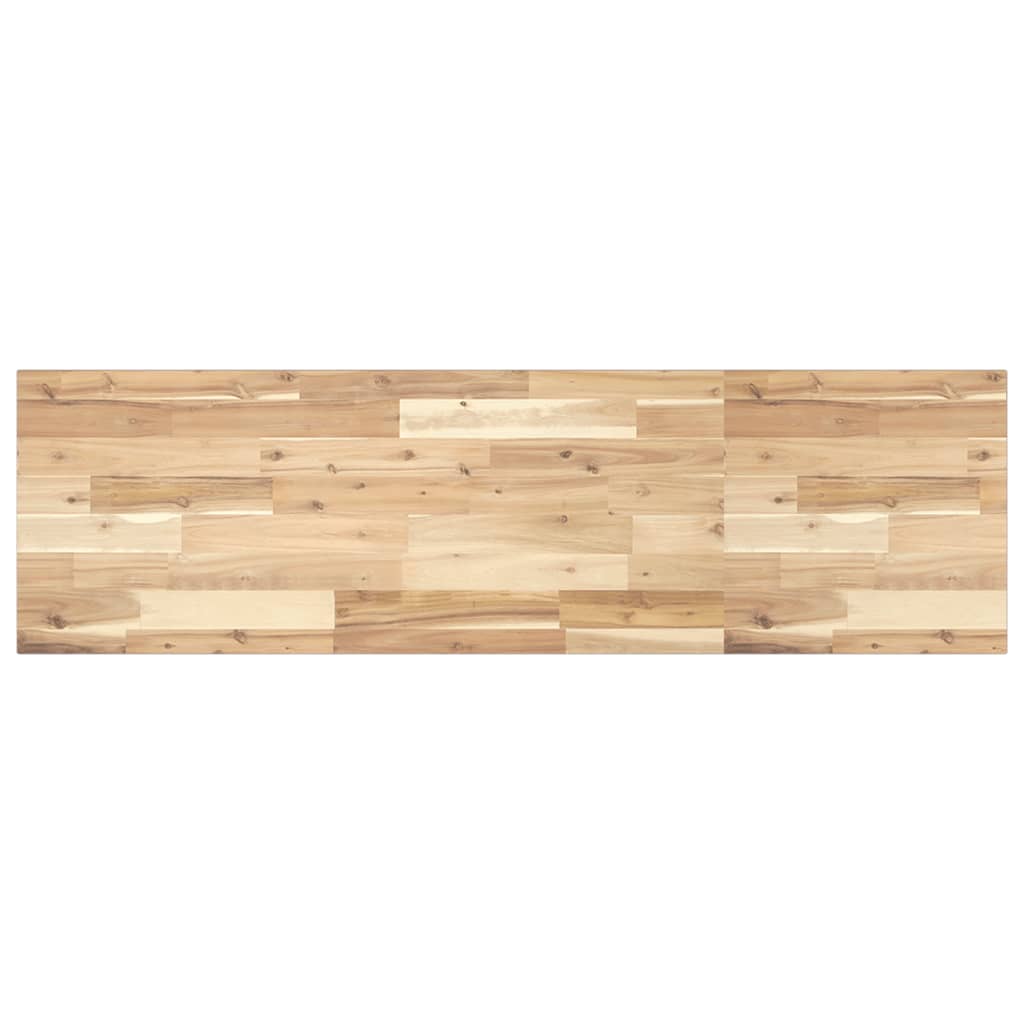 Badkamer Wandschap Staal En Massief Acaciahout 1 120 x 40 x 2 cm Bruin en zwart