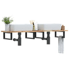 Badkamer wandschap 120x40 cm staal acaciahout