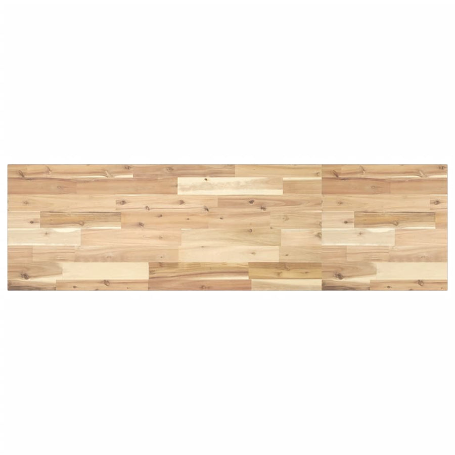 Badkamer Wandschap Staal En Massief Acaciahout 1 140 x 40 x 2 cm Bruin en wit