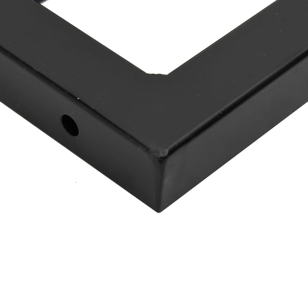 Badkamer Wandschap Staal En Massief Acaciahout 1 160 x 40 x 2 cm Bruin en zwart